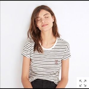 Madewell this or that Striped cotton Tee